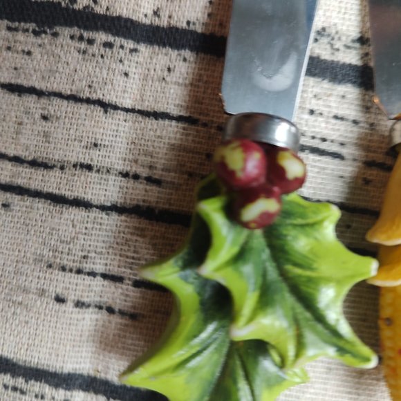 fall harvest leaf and corn serving spreaders set of 3 - Picture 4 of 8